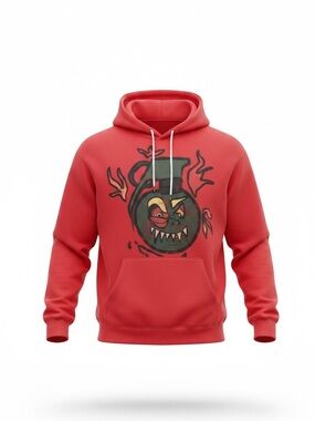 2 for $25 LGNDS NWT Red Graphic Pullover Hoodie with Cartoon Grenade Motif
